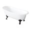 Aqua Eden 56.69 L, 30.31 W, White/Matte Black, Cast Iron VCTND5731B0 - alternate 1